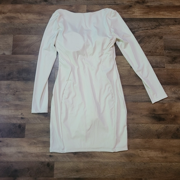 Popilush White Redtag Thermal Longsleeve Shapewear Tummy Control Bodycon Dress L - Picture 11 of 11